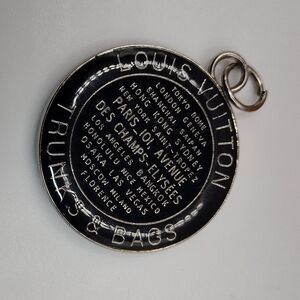 Authentic Louis Vuitton Black & Silver Trunks & Bags Charm